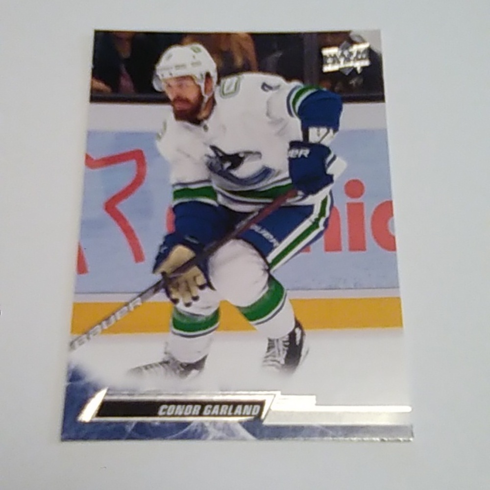 Conor Garland hockey card / Vancouver Canucks Right Wing Hockey Player Superstar